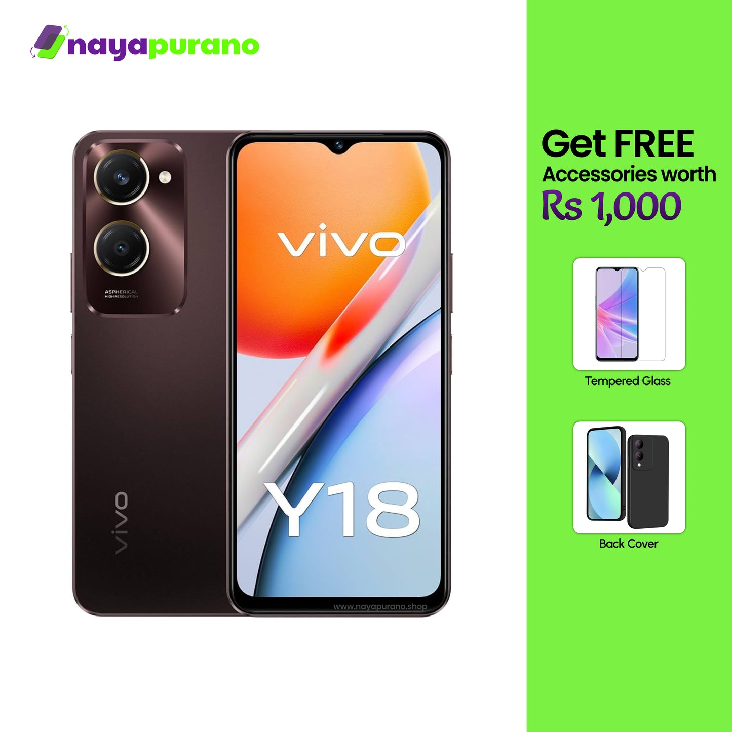 Buy Vivo Y18, Vivo Y18 Mocha Brown