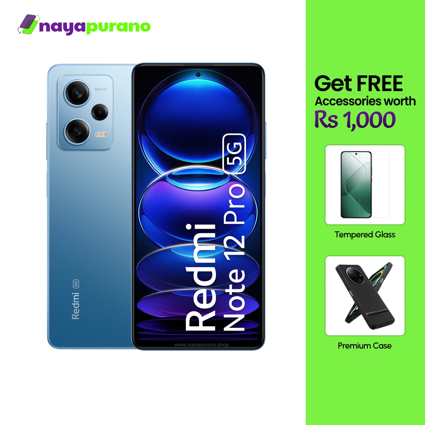 Buy Xiaomi Redmi Note 12 Pro 5G, Xiaomi Redmi Note 12 Pro 5G Frosted Blue